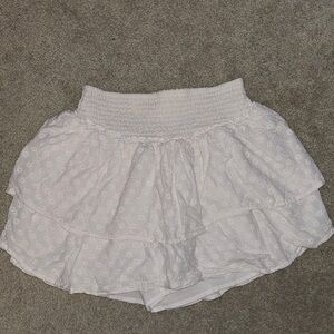 Hollister White Smocked Skirt